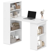HOMCOM Modern Computer Desk with 6-Tier Storage Shelves for Home Office