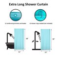thumbnail image 3 of Doublure de Rideau de Douche Blanche Extra Longue en Plastique 79 Pouces L x 71 Pouces L, 3 of 5
