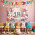 thumbnail image 5 of Decorative Design Birthday Party Banner Balloon Decoration Banner for Birthday Party Indoor Decoration Event Celebration, 5 of 5