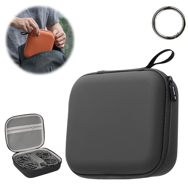 For DJI NEO 2 Carrying Case, Travel Storage Bag with Custom Molded Compartment for Drone, 3 Batteries, Propellers & Accessories, Waterproof EVA Hard Shell with Zippered Mesh Pocket & Carabiner