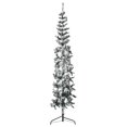 thumbnail image 2 of vidaXL Slim Artificial Half Christmas Tree with Flocked Snow 210 cm, 2 of 5