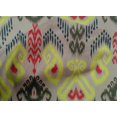 thumbnail image 4 of oneOone Tissu Popeline de Coton Tourbillon & Paisley Ikat Imprimé 1 Yard 42 Pouces de Large, 4 of 4