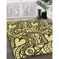 thumbnail image 3 of Ahgly Tapis d'Intérieur Lavable en Machine Carré Transitionnel Marron Chocolat, 4 Pieds Carré, 3 of 7