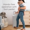 thumbnail image 3 of Poubelle à couches Diaper Genie Platinum - Gris mat - Acier inoxydable, pédale, contrôle des odeurs, 18 sacs Easy Roll / contient jusqu’à 846 couches, 3 of 9
