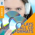 thumbnail image 2 of Coby Portable Bluetooth CD Player with FM Radio & Headphones, Rechargeable Anti-Skip Discman with MP3 Playback, AUX Input, Super Bass, Compact Retro, 2 of 8