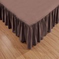 thumbnail image 3 of MesaSe Sheets & Beyond Solid Microfiber 14” Bed Skirt  Queen  White, 3 of 5
