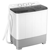 Giantex Machine à Laver Portable à Deux Tubes Mini Laveuse 13.2lb et Essoreuse 8.8lb Grise