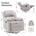 thumbnail image 2 of Korser Swivel Rocker Small Recliner Chair for Small Spaces for Living Room,Beige, 2 of 6