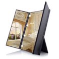 thumbnail image 3 of Makeup Mirror 3-Folding Portable 8 LED Light Beads light mirror Cosmetic Tabletop Mirror Beauty Supplies, 3 of 7
