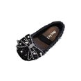 thumbnail image 1 of Girls Rhinestone Bow Dress Shoes, Sparkly Sequins Ballet Flats for Wedding Party, Comfortable Princess Sandals with Elastic Strap, 1 of 6
