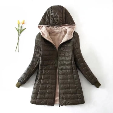 EQWLJWE Manteau de Pluie Doublé en Molleton pour Femme, Hiver, Extérieur, Imperméable, à Capuche, Manteau de Pluie pour Dames, Neige, Chaud, Manteaux de Ski, Couleur Unie