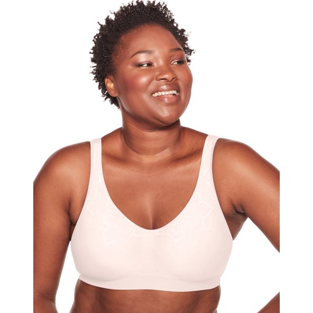 Bali Womens Comfort Revolution Smart Size Wirefree Bra, S, Light Buff Aztec