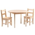 thumbnail image 1 of Ensemble de Salle à Manger Rond en Bois Dur avec Table et 2 Chaises, 1 of 3