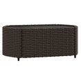 thumbnail image 3 of vidaXL 3 Piece Garden Lounge Set with Cushions Brown Poly Rattan, 3 of 5