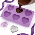 thumbnail image 4 of Silicone Cake Mold Multi-Heart Mousse Cake Silicone Mold Valentine's Day Baking Decorations(Purple,1Pcs) Rkxzt, 4 of 9