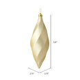 thumbnail image 3 of Vickerman M183138M 8 in. Champagne Matte Swirl Finial Ornament  6 per Bag, 3 of 3