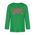thumbnail image 3 of Oversized Tshirts for Men 3/4 Sleeve Comfortable Crewneck Graduated Color Fit Green Graphic Fall Tees size XXXXL, 3 of 4
