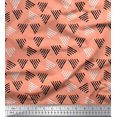 thumbnail image 1 of Soimoi Cotton Poplin Fabric Triangle Block Print Fabric by The Yard 56 Inch Wide, 1 of 3