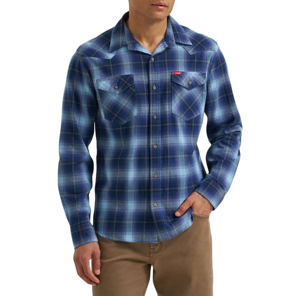 Wrangler® Men's Long Sleeve Plaid Shirt