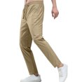 thumbnail image 1 of EOYWHK Pantalon pour Hommes à Séchage Rapide Extensible Coupe Ajustée Taille Élastique Pantalon Habillé Protection Solaire Respirant Jambe Droite Randonnée Course Pêche, 1 of 6