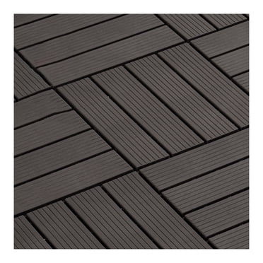 enjoywould Floor Tile Snap Fit Multiple Mounting Styles with Open Mesh Outdoor Flooring All Weather Use Deck Tiles Household Use