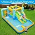 thumbnail image 2 of Patiojoy Inflatable Water Slide Park Giant Bounce House with Double Long Slides Boxing Splash Pool Jumping Area w/735W Blower, 2 of 9