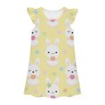 thumbnail image 1 of MIASHUI Robe de Princesse pour Filles, Chemises de Nuit pour Enfants Filles, Manches Volantées, Pyjama, Jaune Pâle, 7-8 Ans, 1 of 2
