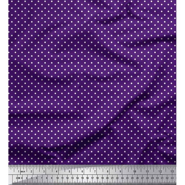 Soimoi Moss Georgette Fabric Dots Dots Decor Fabric Printed Yard 42 Inch Wide