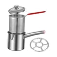 thumbnail image 3 of Stainless Steel Deep Fryer Pot Soup Pot Portable Small Deep Fryer Pot Cooking Pot for Kitchen Camping Steaming Fits All Stovetops Frying Burner Rack 1.8L, 3 of 8