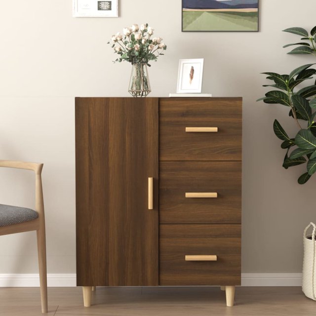 vidaXL Sideboard Brown Oak 69.5x34x90 cm Engineered Wood
