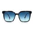 thumbnail image 4 of Womens Luxury Designer Inset Lens Metal Arm Horn Rim Plastic Fashion Sunglasses Green Marble - Navy, 4 of 7