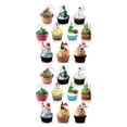 thumbnail image 4 of Decodeary 10pieces Christmas Classic Pattern Dessert Fork Festive Ambience For Cake Toothpicks Decorations 2Set, 4 of 6