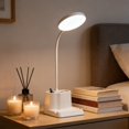 thumbnail image 1 of LED Desk Lamp for and College Dorm, Eye-Caring Reading Light with 3 Color Modes, Dimmable, Rechargeable USB, Flexible Gooseneck, Pen Holder and Phone Stand for Study and Bedside, 1 of 7
