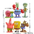 thumbnail image 2 of 6pcs/set 3-6cm Sponge Figure Bob Crab Boss Patrick Star Action Figures Patrick Star, 2 of 4