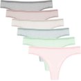 thumbnail image 1 of ORUYROP Women's Breathable Cotton Tong Panties Pack of 6, 1 of 6