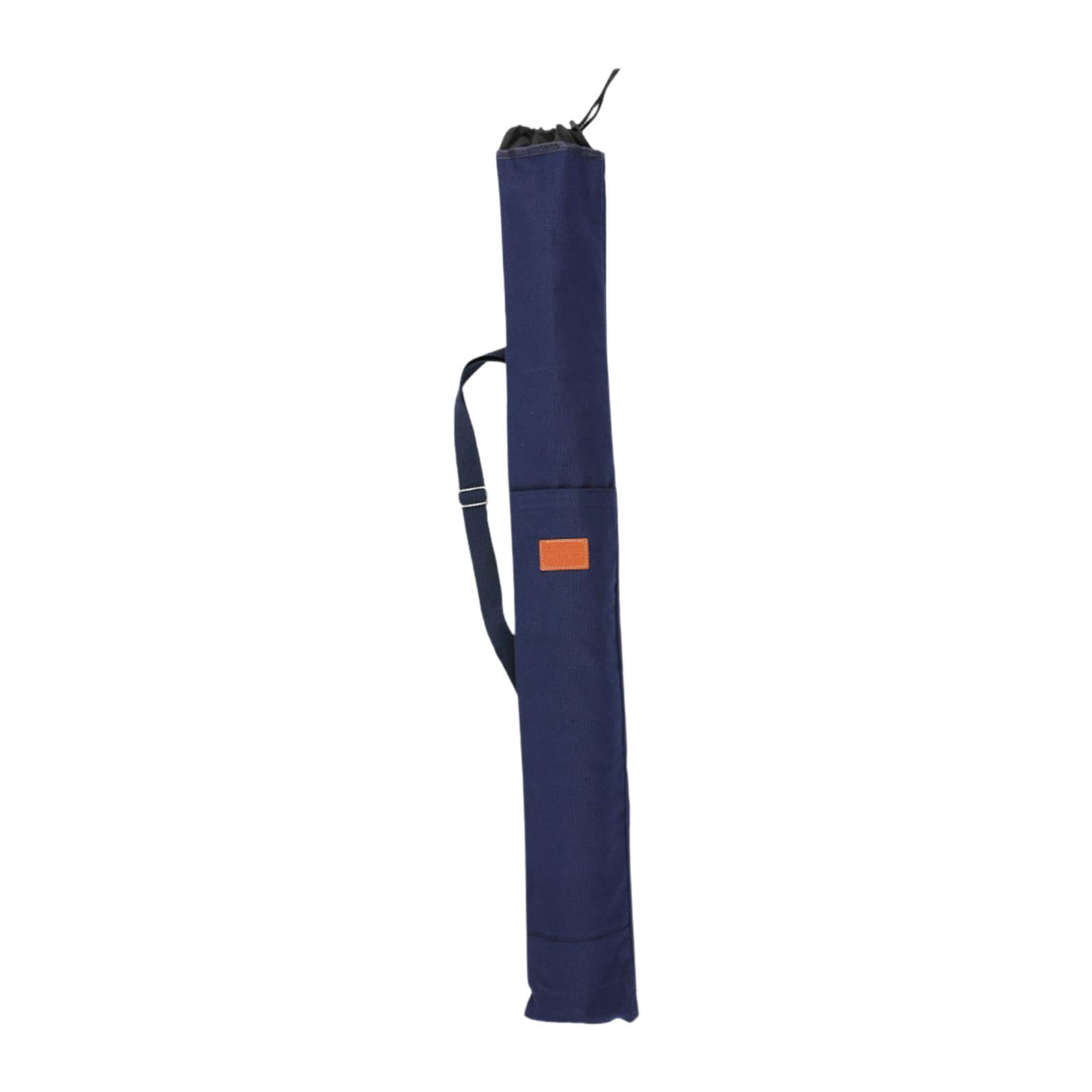 S SERENABLE Fishing Rod Bag Fishing Rod Case Canvas Practical Folding Accessory Travel with Zippers Wear Resistant with Handles Pole Case Blue