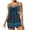 Blue, variant on Lovzfmll Tankini Set for Women, Plus Size Lace Trim Top and Boy Shorts, Conservative Bathing Suit for Tummy Control Swim