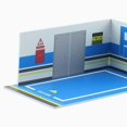 thumbnail image 3 of facefd 1:32 Parking Lot Model Car Diecast Garage for Diorama Collection Background 32108 Blue, 3 of 4