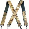 thumbnail image 1 of YOPTOP CamoXtreme Mens Durable Suspenders - 4-Clip Secure Hold Adjustable for Hunting & Work Comfortable X-Back Design,Model B, 1 of 7