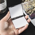 thumbnail image 2 of icolorfuled 1PC Small Square Metal Mirror Pearl Pendant Makeup Mirror Double-sided Mirror, 2 of 6