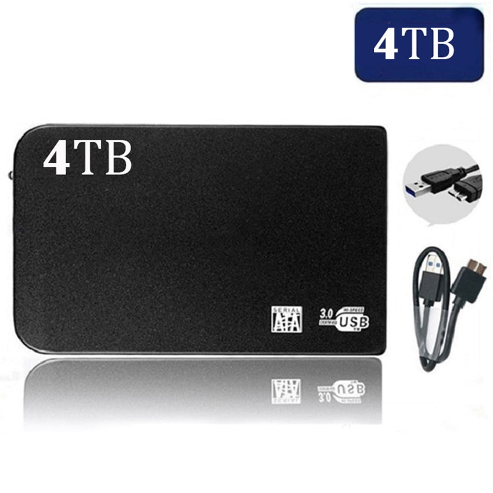External USB Hard Drive 4TB Portable Memory Storage Disk Mobile Storage and Backup Hard Disk Memory Expansion Device USB 3.0 for PC, Mac, Laptop, Chromebook