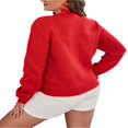 thumbnail image 4 of Chandails de Noël Laids pour Femmes Col Roulé Manches Longues Imprimé Flocon de Neige Élan Hauts en Tricot Ample, 4 of 7