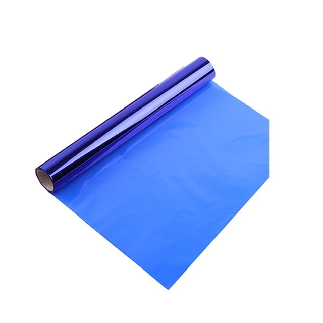 1 Roll Decorative Bright Color Cellophane Wrap Roll Plastic Visual Effect Cellophane Roll for Party,blue