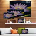 thumbnail image 2 of Design Art Purple Lotus Flower Canvas Print, 2 of 3