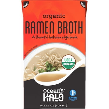 Ocean's Halo, Organic Ramen Broth, Vegan, Shelf-Stable, Heat and Serve, 500 mL.