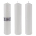 thumbnail image 1 of Mega Candles 3 Pcs Bougie Pilier Ronde Blanche Non Parfumée, Bougies en Cire Premium Pressées 2 Pouces x 9 Pouces, Décoration Maison, Réceptions de Mariage, Baby Showers, Anniversaires, Célébrations, Cadeaux de Fête & Plus, 1 of 5