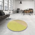 thumbnail image 4 of Ahgly Company Machine Washable Indoor Rectangle Transitional Bold Yellow Area Rugs, 6' x 9', 4 of 7
