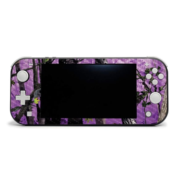 MightySkins Peau en Fibre de Carbone pour Nintendo Switch Lite - Camouflage Arbre Violet / Protecteur, Finition en Fibre de Carbone Texturée Durable / Facile à Appliquer, Enlever et Changer de Styles / Fabriqué aux États-Unis