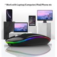 thumbnail image 3 of Wireless Bluetooth Mouse Rechargeable Silent Mouse Dual Mode (Bluetooth 5.1 + 2.4G) with Nano Receiver, 3 of 8