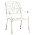 thumbnail image 2 of vidaXL 3 Piece Bistro Set Cast Aluminium White, 2 of 5